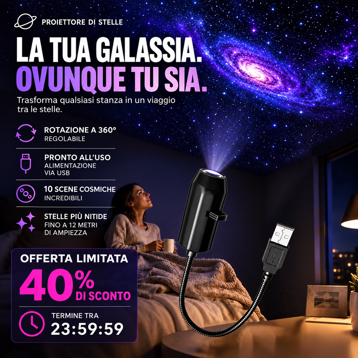 Proiettore d’Atmosfera – Porta un Nuovo Mondo nella Tua Stanza